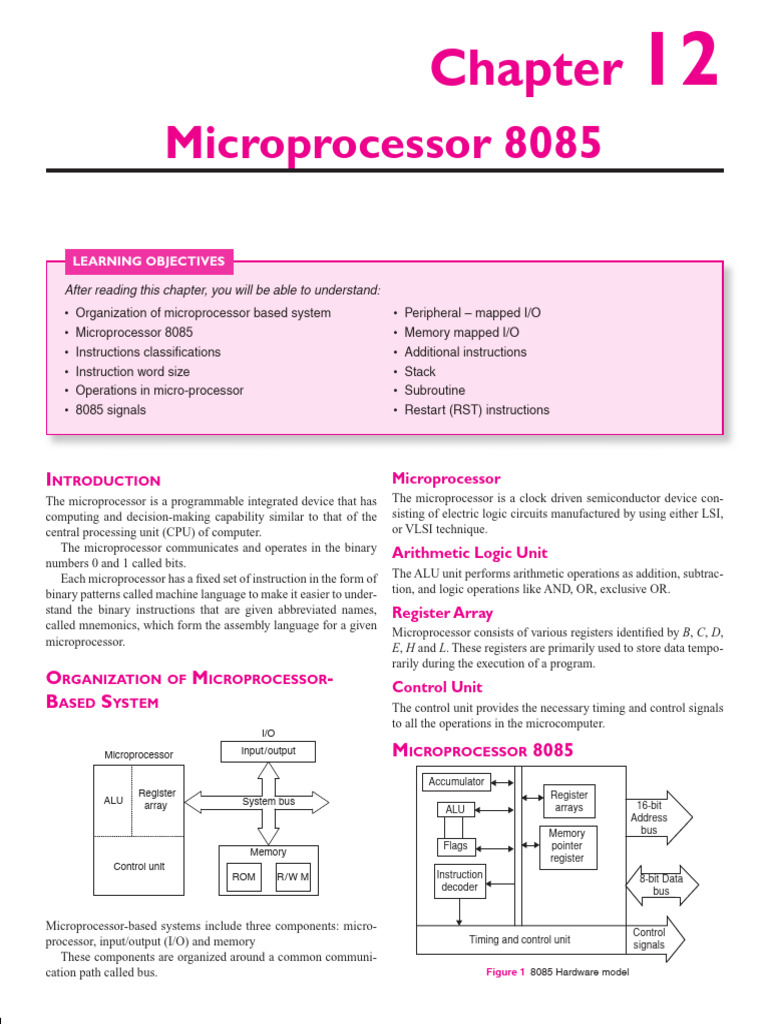 Microprocessor 8085 Overview and Functions | PDF | Input/Output ...