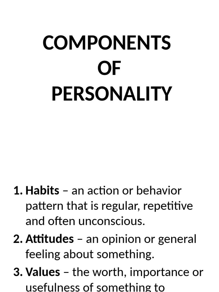 Key Components of Personality Traits | PDF