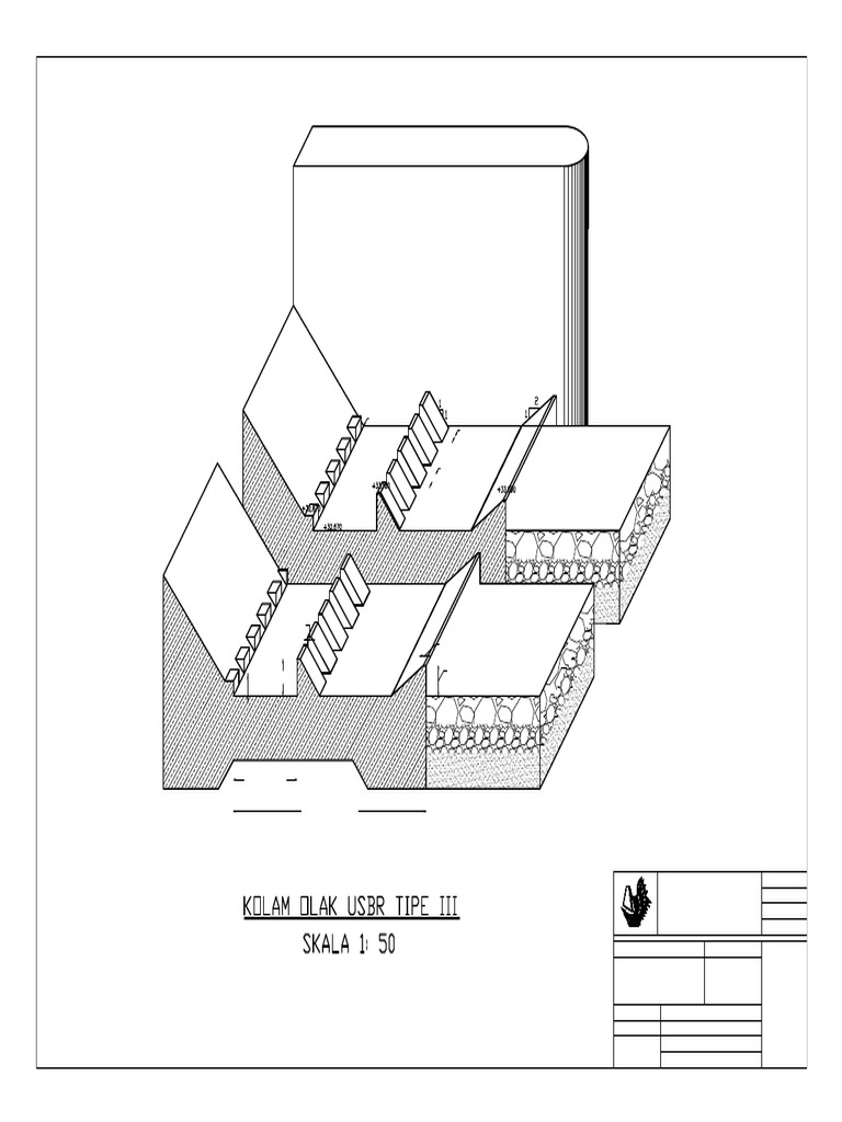 Kolam Olak USBR Tipe III Desain Teknik | PDF
