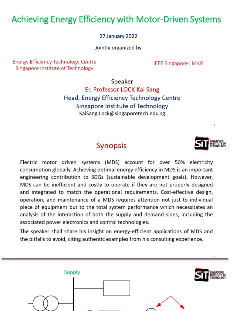 Energy Efficiency in Motor-Driven Systems | PDF | Electric Motor ...