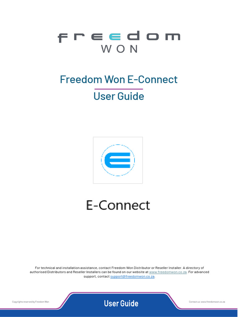 E-Connect Manual Draft_1_WS | PDF | Ip Address | Internet