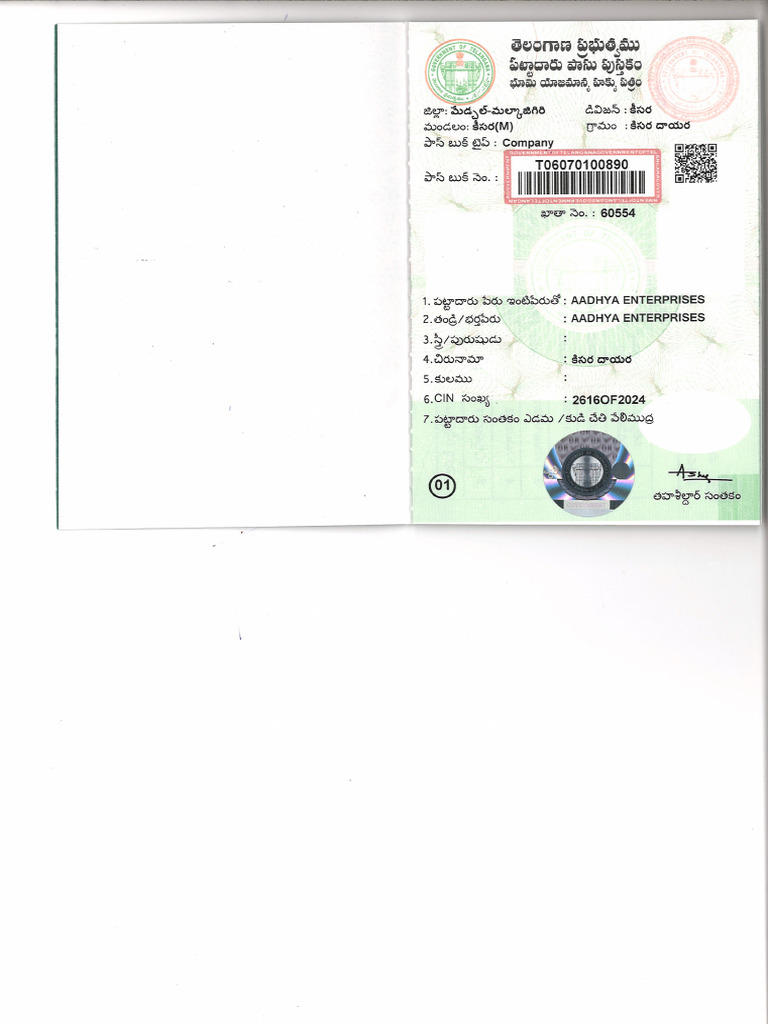 Aadhya Entp Passbook | PDF