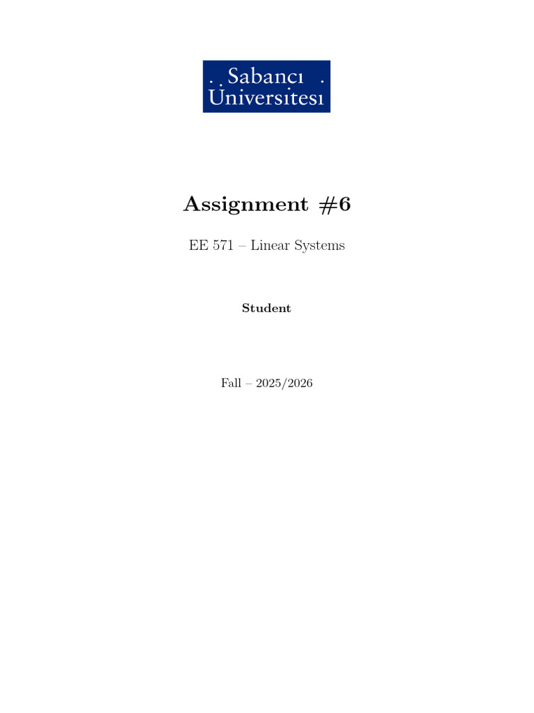EE 672 Assignment 6 | PDF