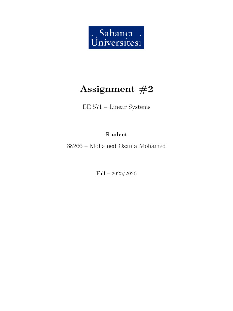 EE 672 Assignment 2 | PDF