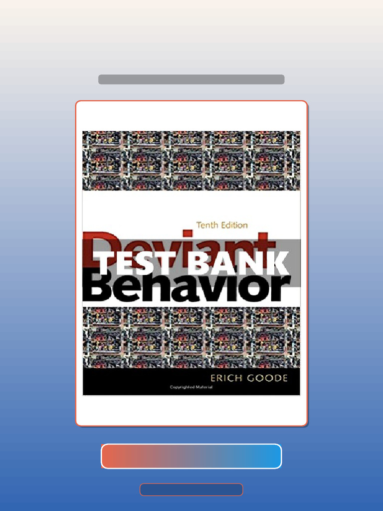 Deviant Behavior 10 Ed Goode eBook and TestBank Bundle | PDF | Deviance ...