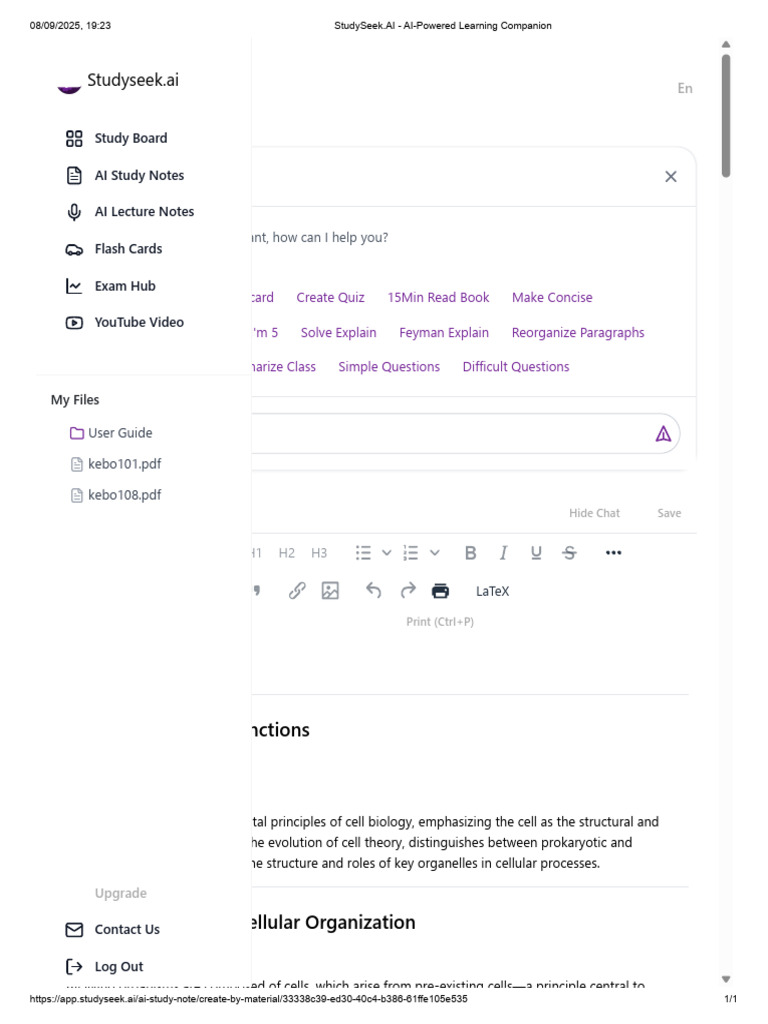 StudySeek - Ai - AI-Powered Learning Companion | PDF