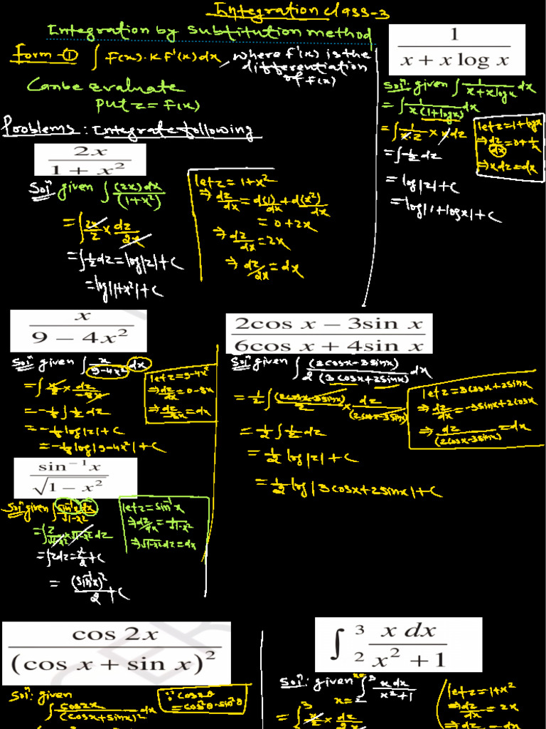 Integration Class 3 | PDF