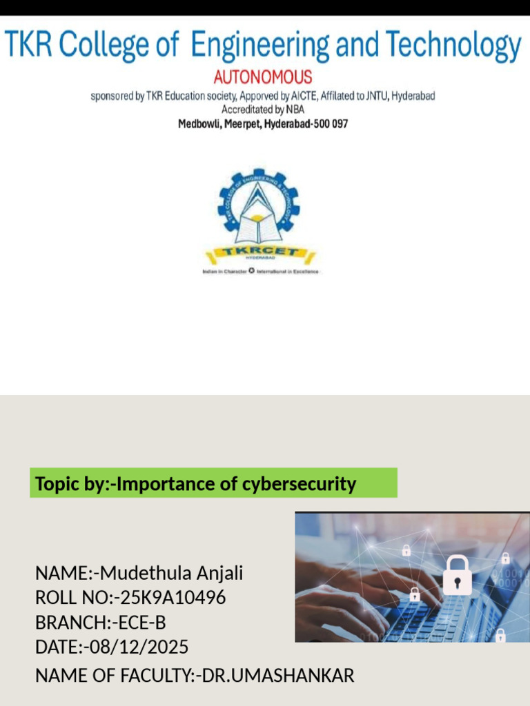 Cybersecurity 1 | PDF