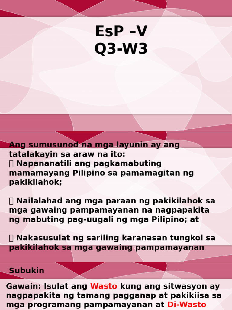 W3 EsP 5 2025 | PDF