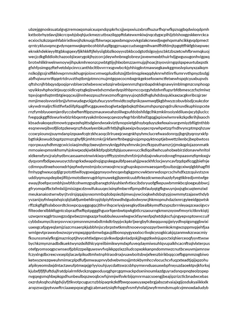 Random Character Sequence Document | PDF