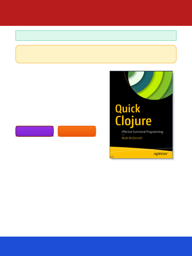 Quick Clojure: Effective Functional Programming 1st Edition Mark ...