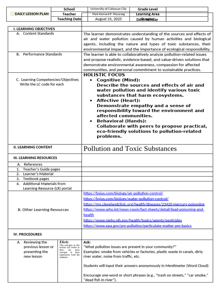 Understanding Pollution and Solutions | PDF | Particulates | Water ...