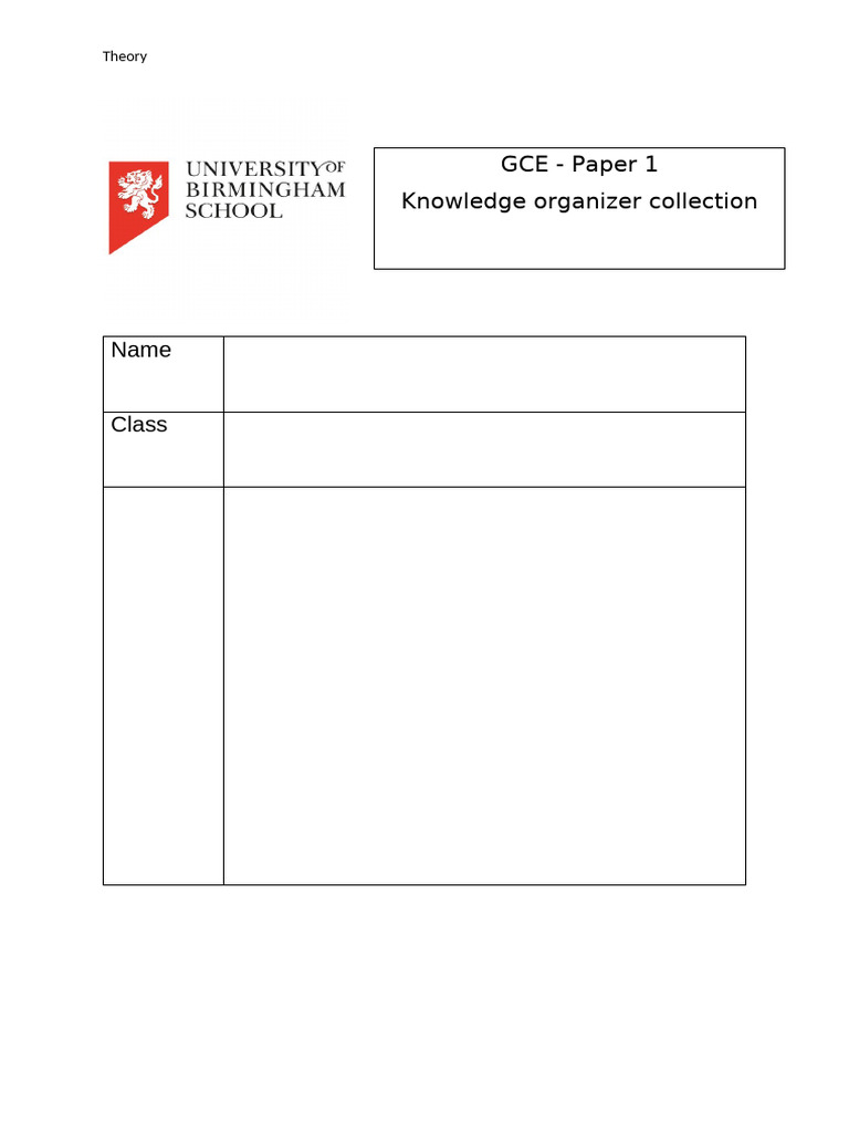 GCE Paper 1 - Knowledge Organiser | PDF | Computer Data Storage ...