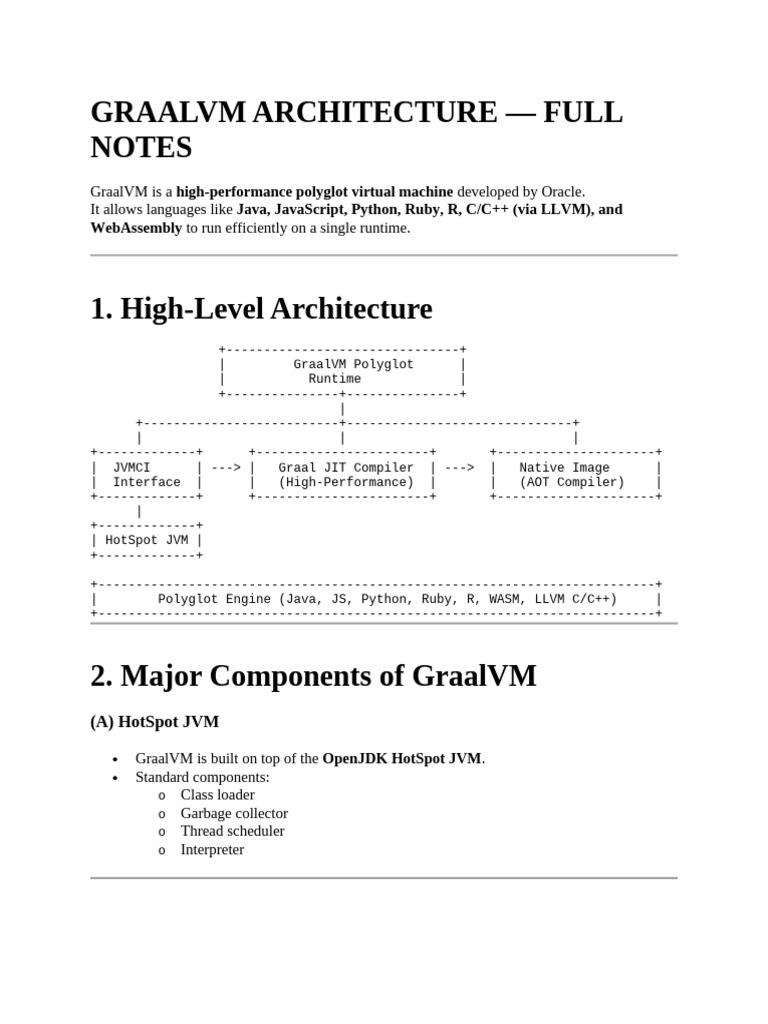 GraalVM Architecture Overview | PDF | Java Virtual Machine | Software ...