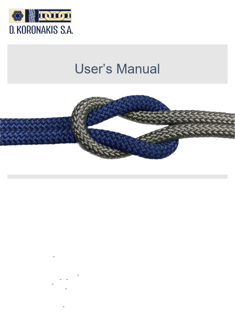 Uhmpe - Aramid Jacketed Ropes User’s Manual d. Koronakis Sa | PDF ...