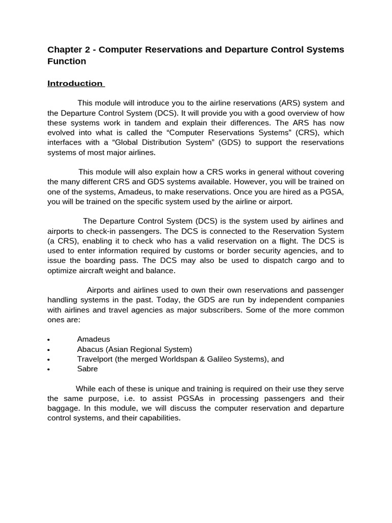 Airline Computer Reservation Systems Overview | PDF | Databases | Computing
