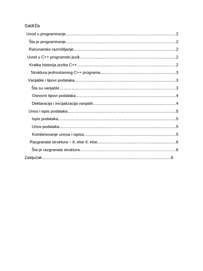 C++ Programiranje | PDF