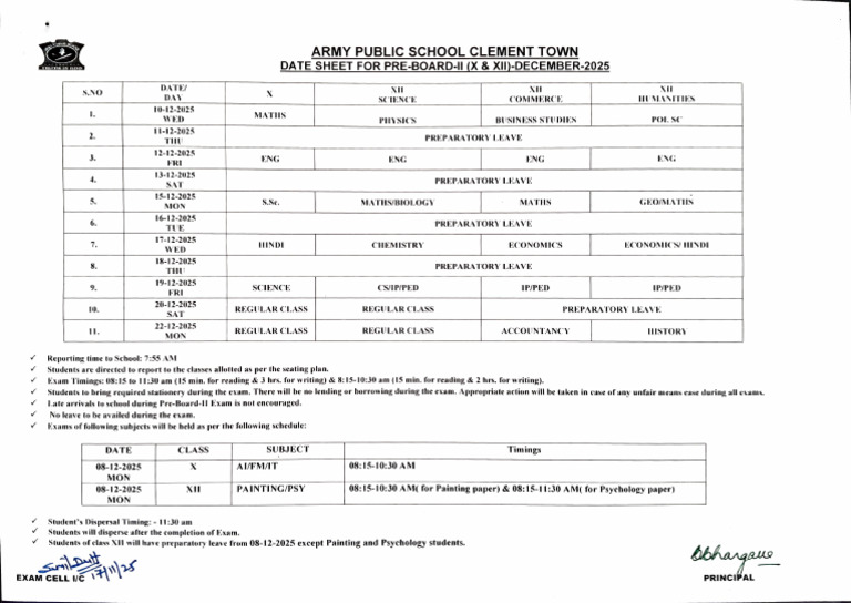 Pre-Board Exam Schedule for Classes X & XII | PDF | Chess | Chess Openings