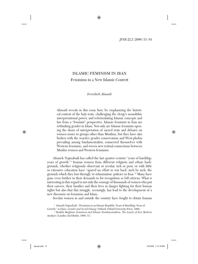 Islamic Feminism's Evolution in Iran | PDF | Feminism | Gender Studies