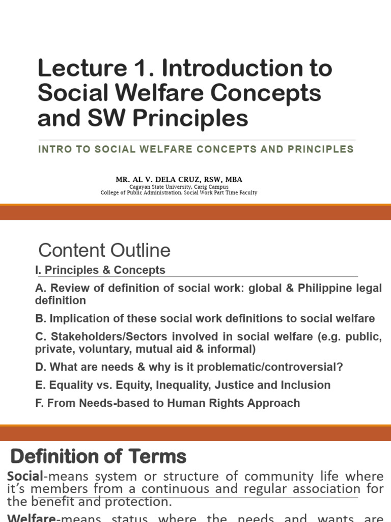 Introduction to Social Welfare Concepts | PDF | Social Work | Human Rights