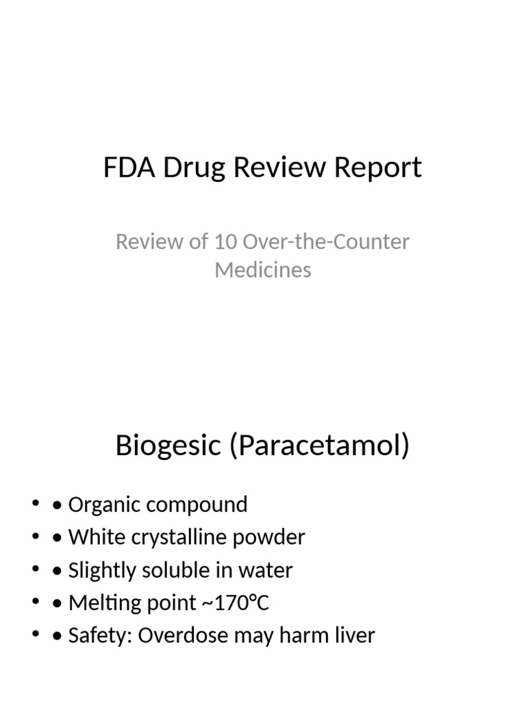 FDA Drug Review With Notes | PDF