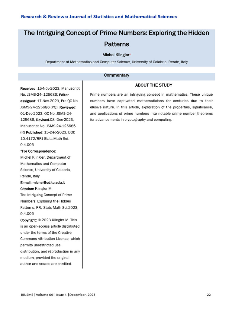 Exploring Prime Numbers and Their Patterns | PDF | Prime Number | Numbers