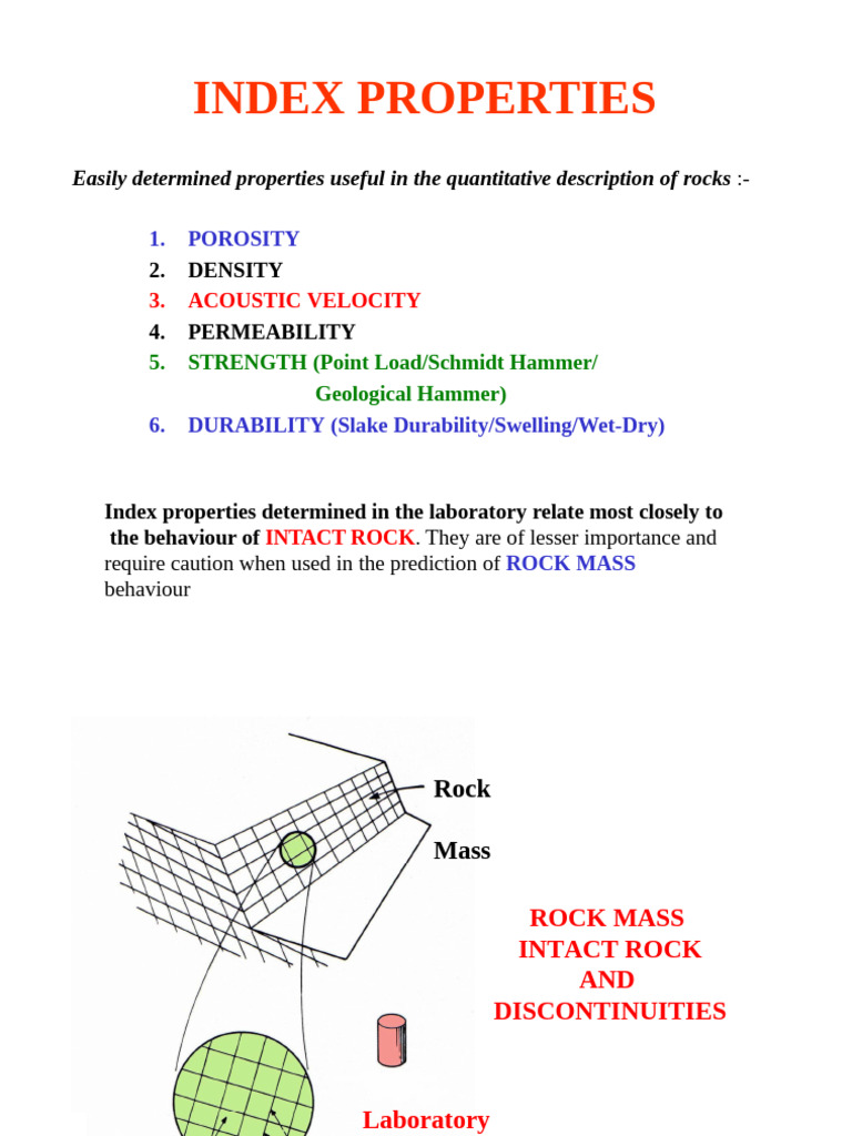 E-Rock Index Properties | PDF | Strength Of Materials | Fracture