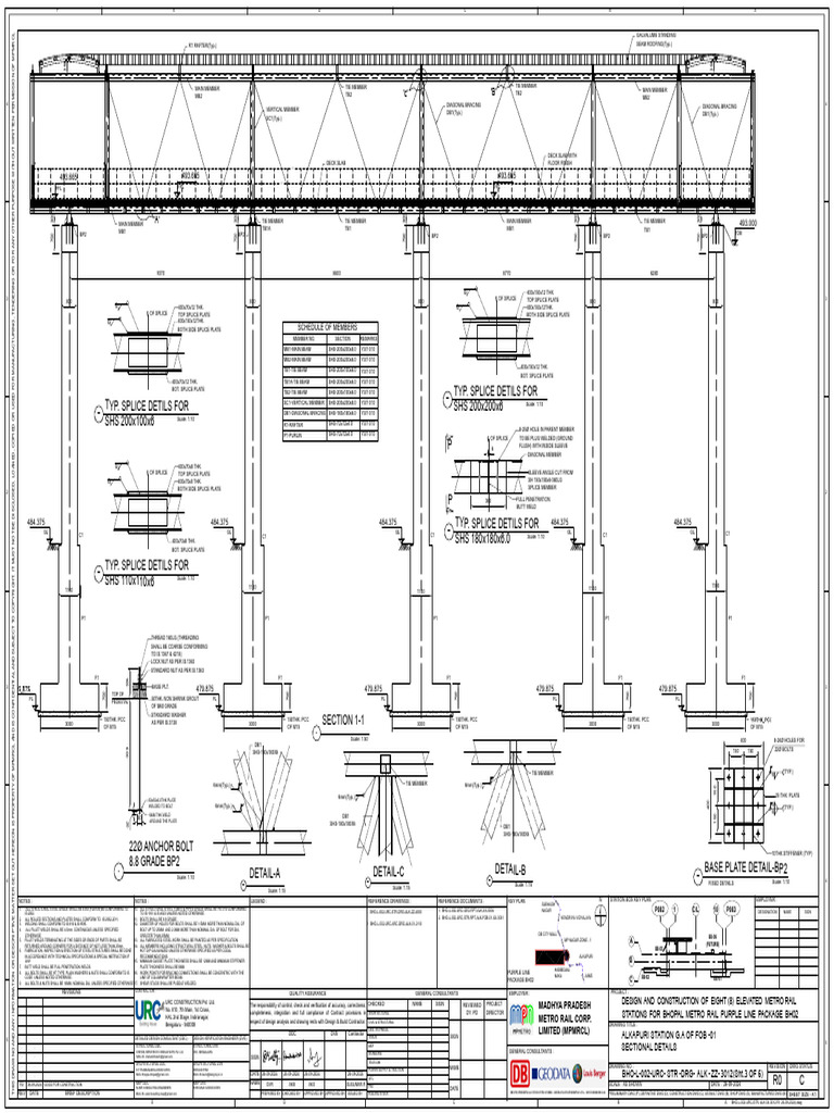 Bhopal Metro Elevated Station Structural Details | PDF | Structural ...