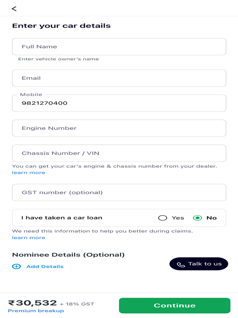 Car Details Submission for Claims | PDF
