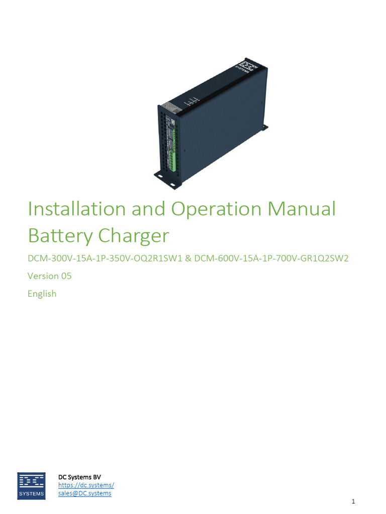 Battery Charger Installation Manual | PDF | Battery Charger | Direct ...