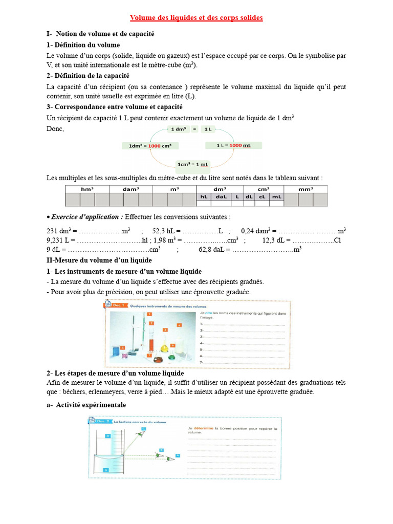 elfbar nachfüll pod läuft aus Volume et mesure des liquides et solides | PDF | Le volume