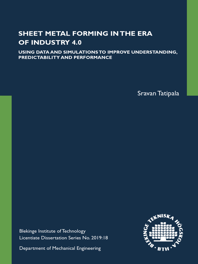 Sheet Metal Forming in the Era of Industry 4.0 | PDF | Simulation ...
