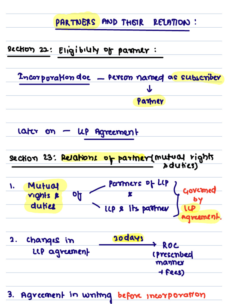 Partner Rights and Obligations Overview | PDF | Limited Liability ...