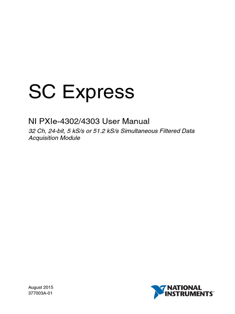 NI PXIe-4302 +-10V, 32-Ch, 24-Bit, 5kS S Voltage Input Module | PDF ...