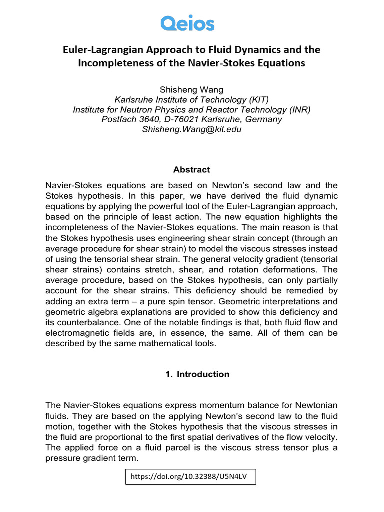 Euler-Lagrangian Fluid Dynamics Insights | PDF | Lagrangian Mechanics ...