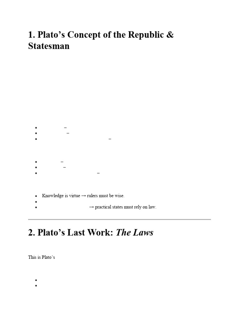 Plato Notes | PDF | Plato | Republic