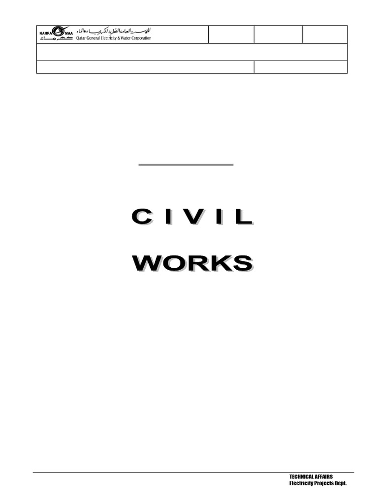 Civil Works Technical Specifications R8 | PDF | Concrete ...
