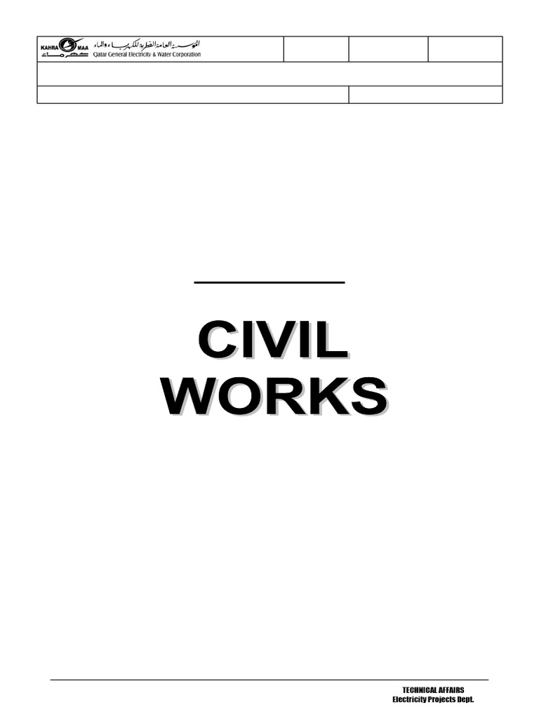 Civil Works Technical Specifications IWPP | PDF | Specification ...
