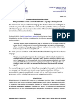 Consistent or Unconstitutional: Analysis of New Kansas Contract and Grant Language Limiting Speech