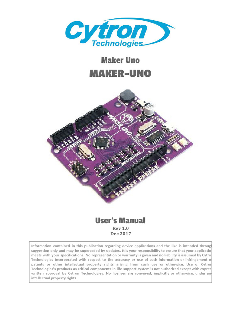 Maker UNO User Manual for Beginners | PDF | Arduino | Computing