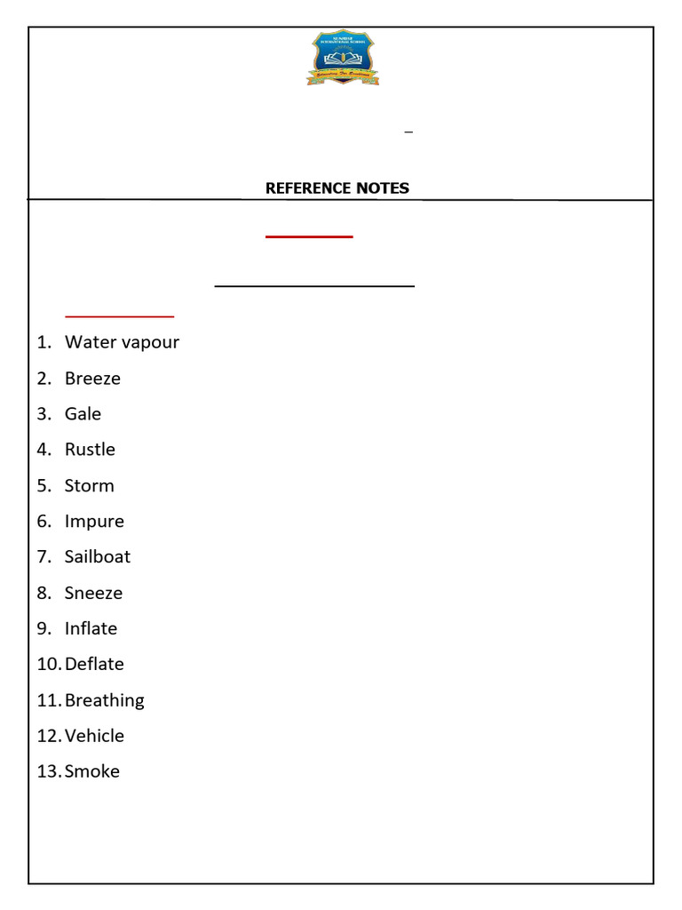 Lesson 9 Air Around Us (Reference Notes) (1) | PDF