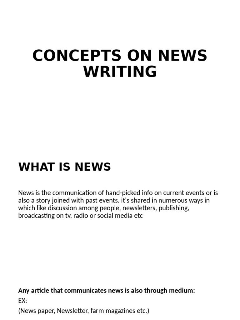 Essentials of News Writing Explained | PDF | News | Journalism