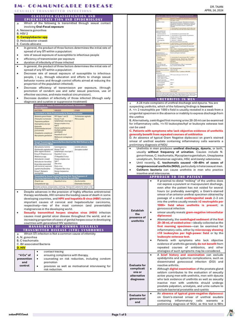 Understanding STIs: Transmission and Management | PDF | Diseases And ...