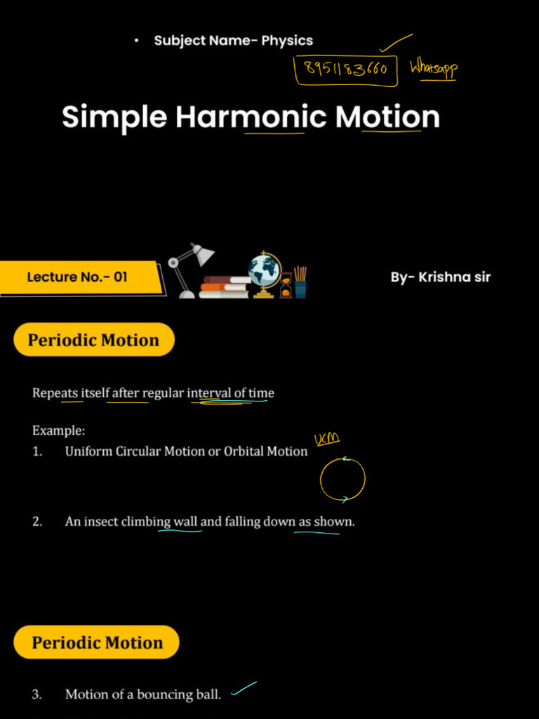 Simple Harmonic Motion - 1 | PDF