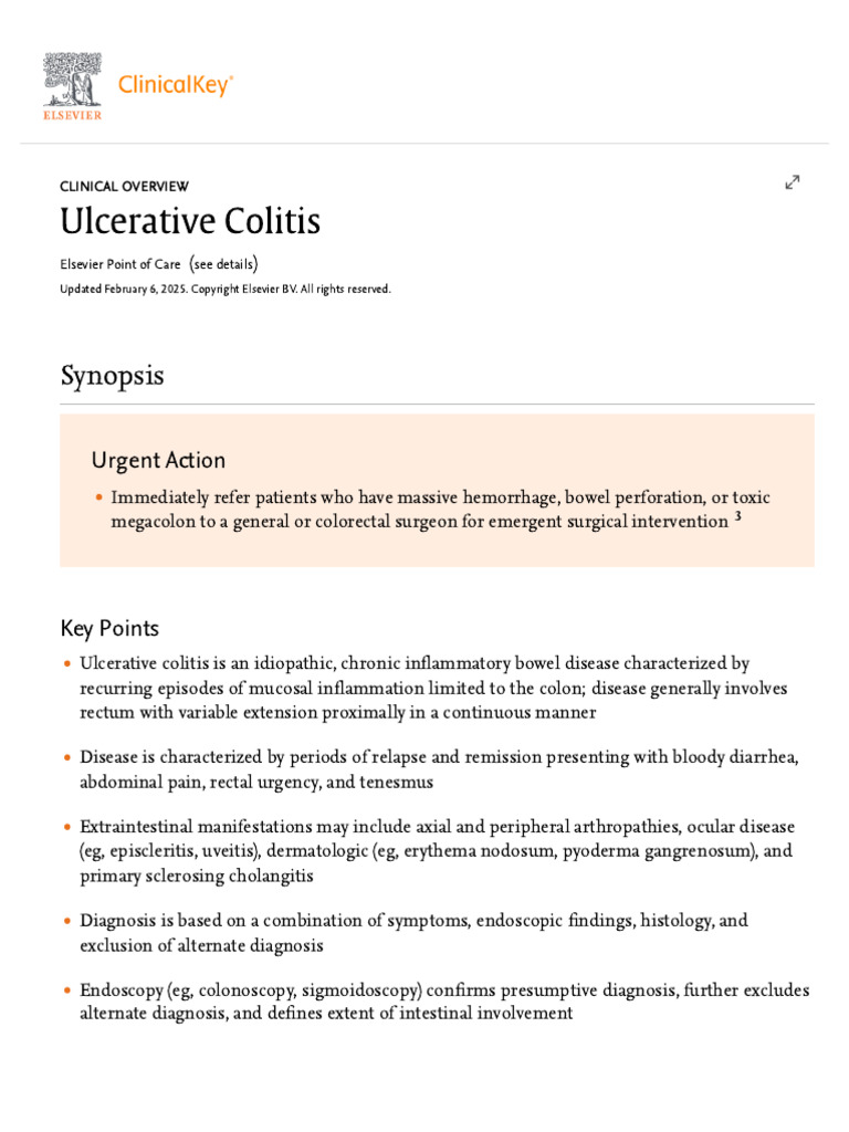Ulcerative Colitis: Diagnosis and Treatment | PDF | Ulcerative Colitis ...