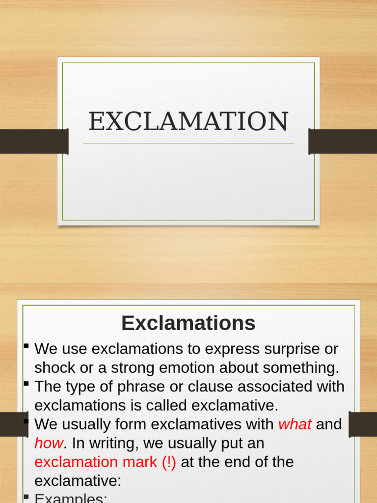 EXCLAMATIONS | PDF