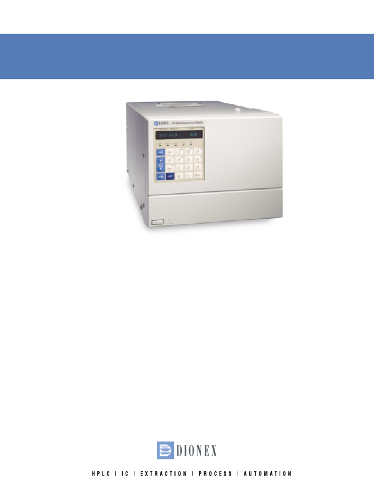 RF 2000 Fluorescence Detector Overview | PDF | High Performance Liquid ...