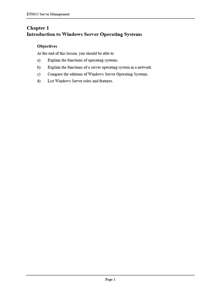 Chapter 1 | PDF | Operating System | Microsoft Windows