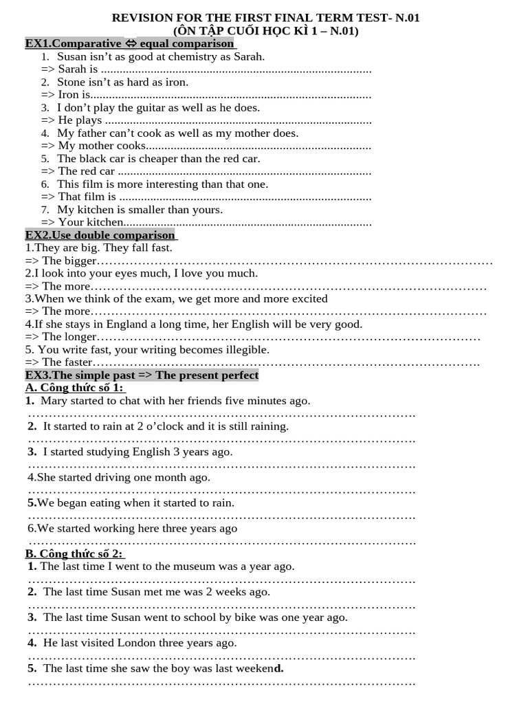 Final Term Test Revision: English Grammar | PDF | Nuclear Power | Fuels