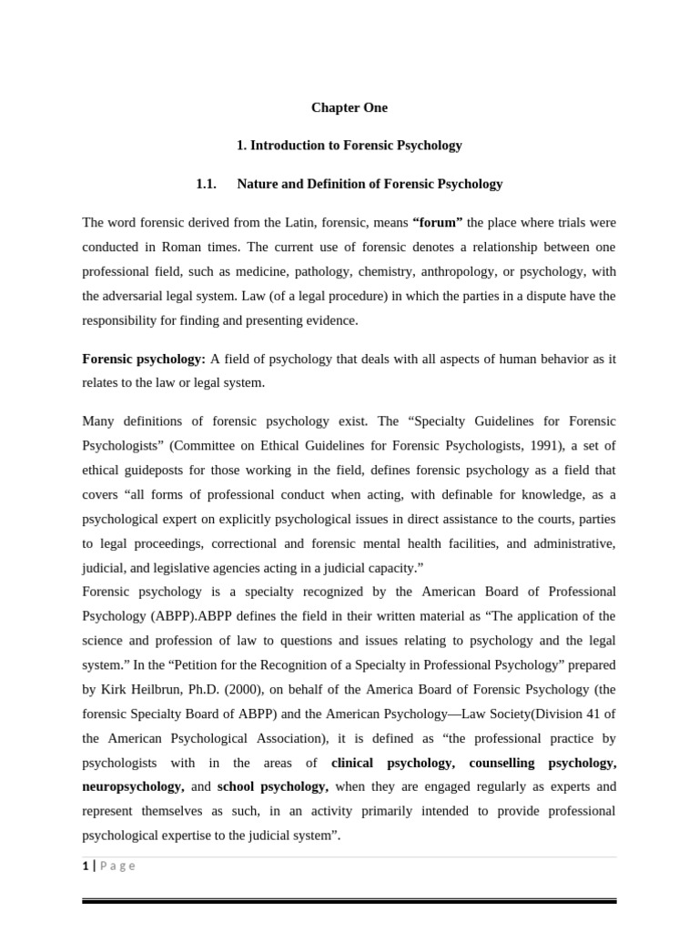 Introduction to Forensic Psychology | PDF | Psychology | Deviance ...